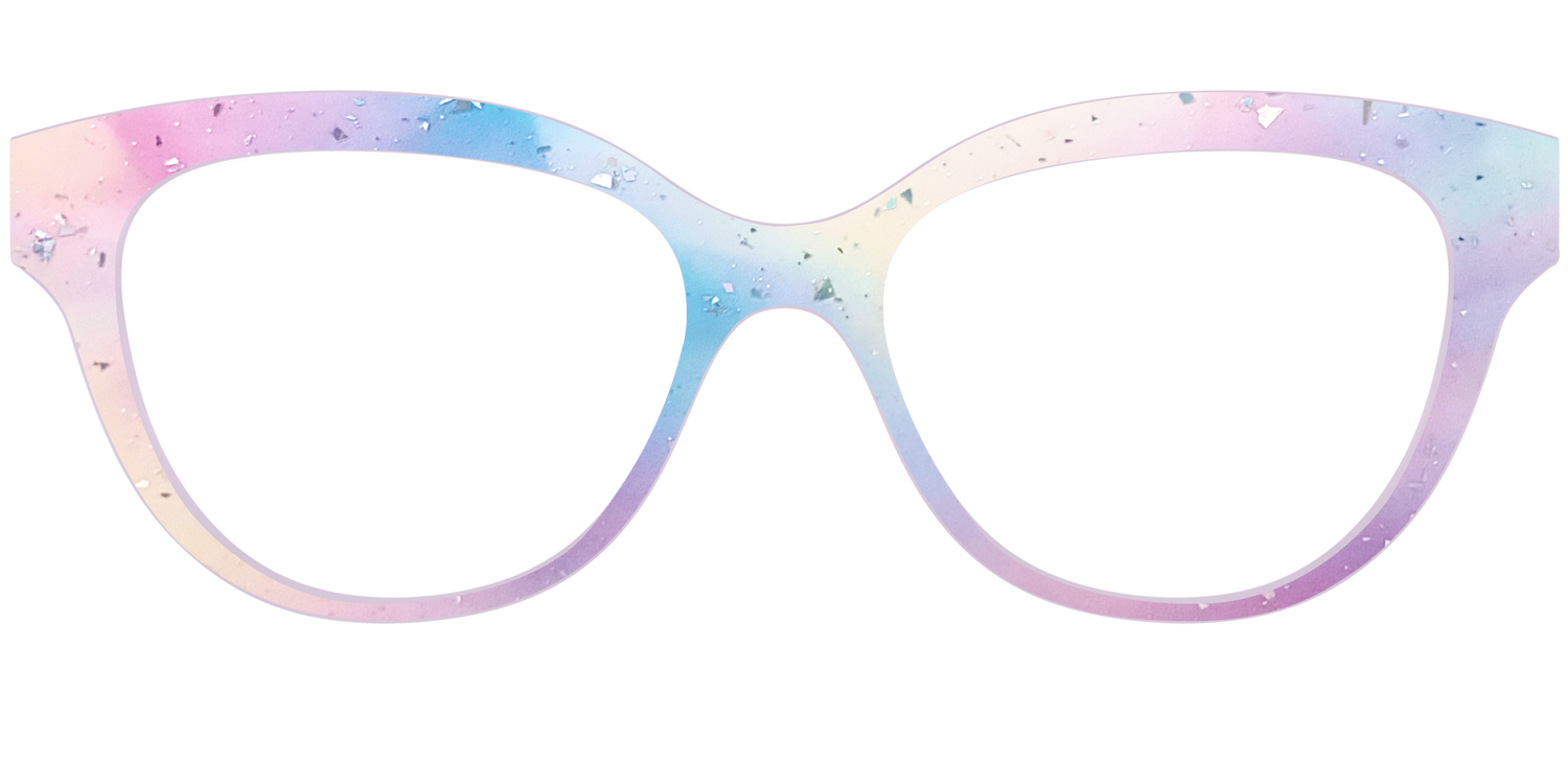 The Dreamy Pastel with Holographic Glitter - Front Top Image - Pair Eyewear
