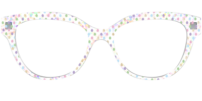 The Egg Polka Dot with Gold Foil Crystal - Front Top Thumbnail - Pair Eyewear