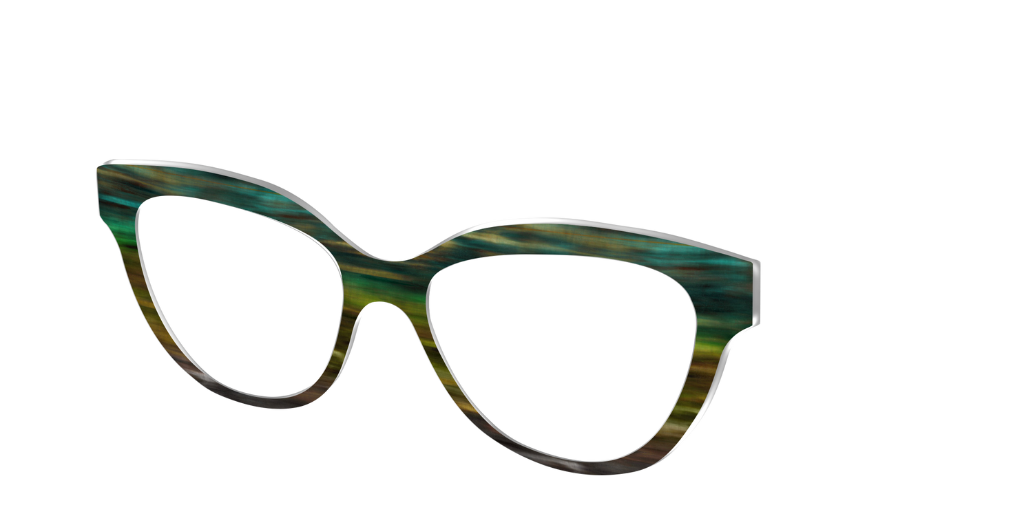 The Emerald Gradient Horn - Angle Top Image - Pair Eyewear