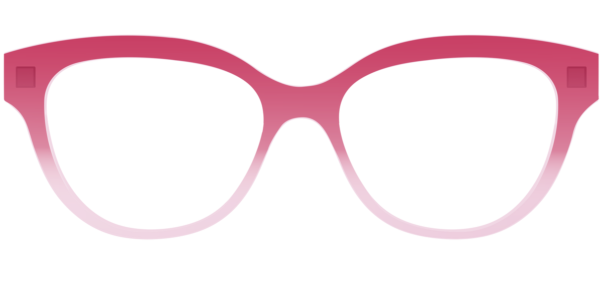 The Flamingo to Blush Gradient Crystal - Front Top Image - Pair Eyewear