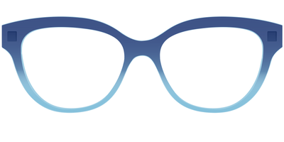 The Indigo to Sky Blue Gradient Crystal - Front Top Thumbnail - Pair Eyewear