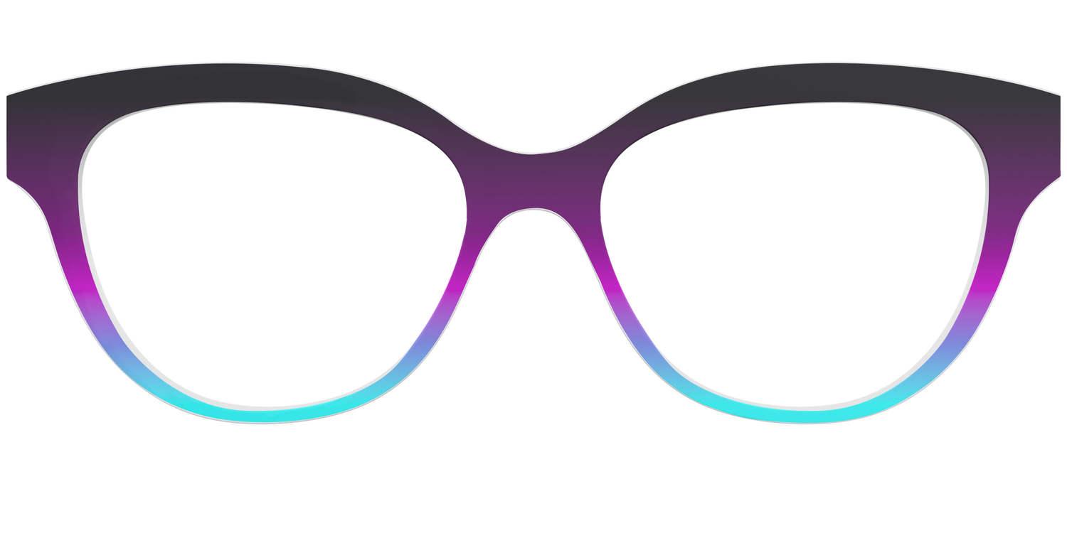 The Licorice to Seafoam Gradient - Front Top Image - Pair Eyewear