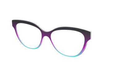 The Licorice to Seafoam Gradient - Angle Top Thumbnail - Pair Eyewear