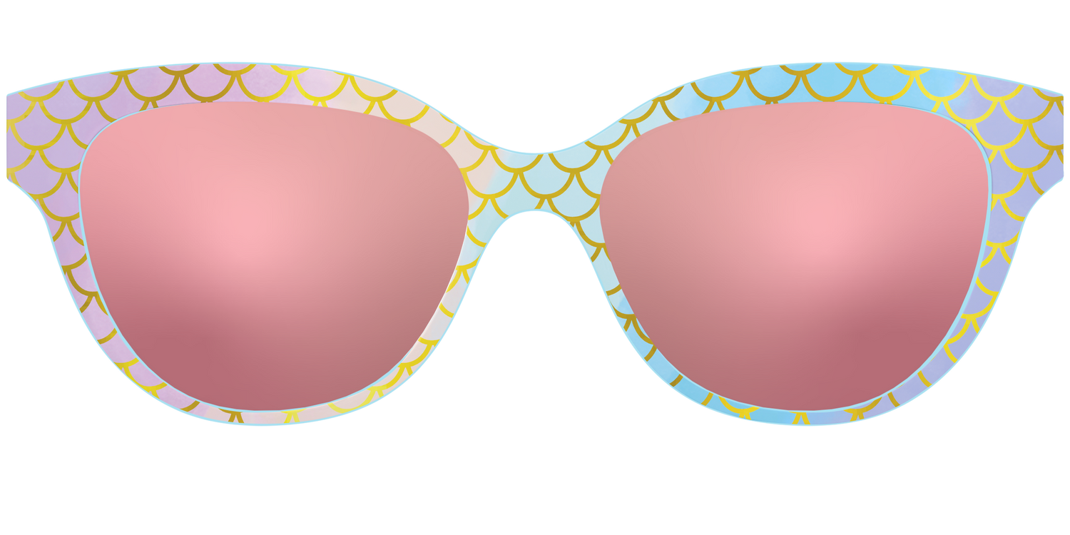 The Polarized Rainbow Mermaid Sun Top - Front Top Image - Pair Eyewear
