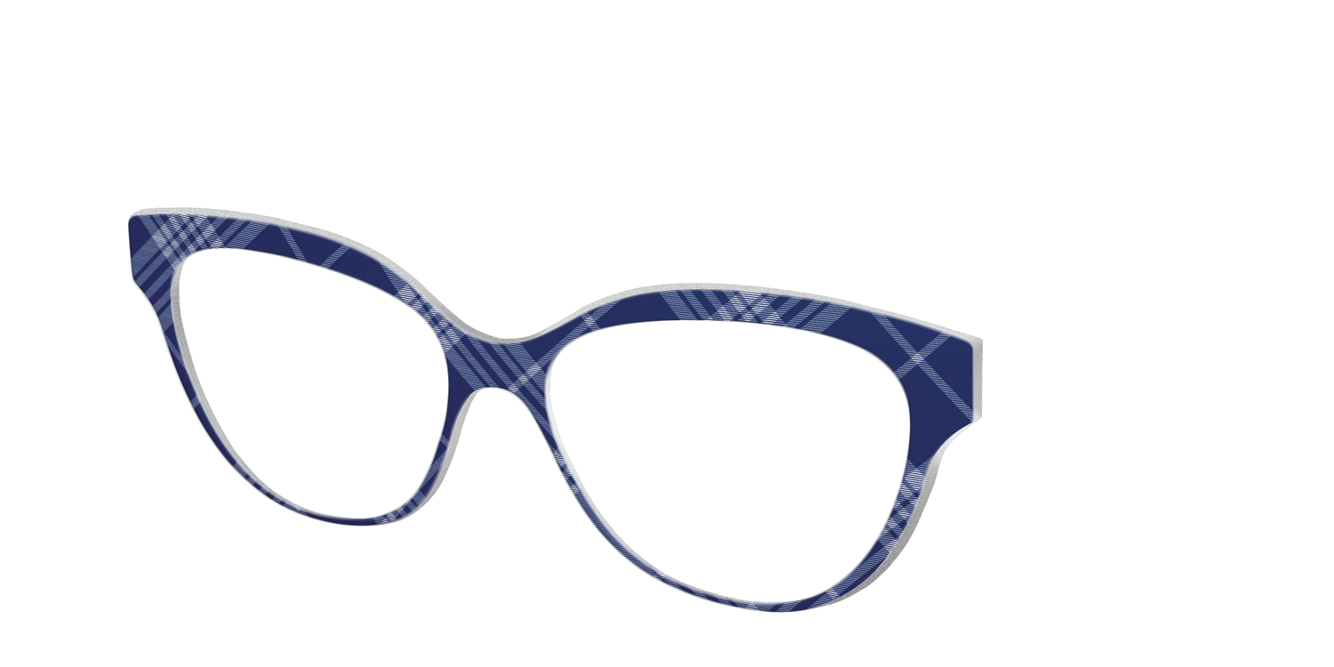 The Navy Twill Plaid - Angle Top Image - Pair Eyewear