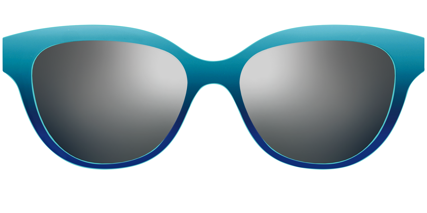The Polarized Ocean Blue Sun Top - Front Top Image - Pair Eyewear