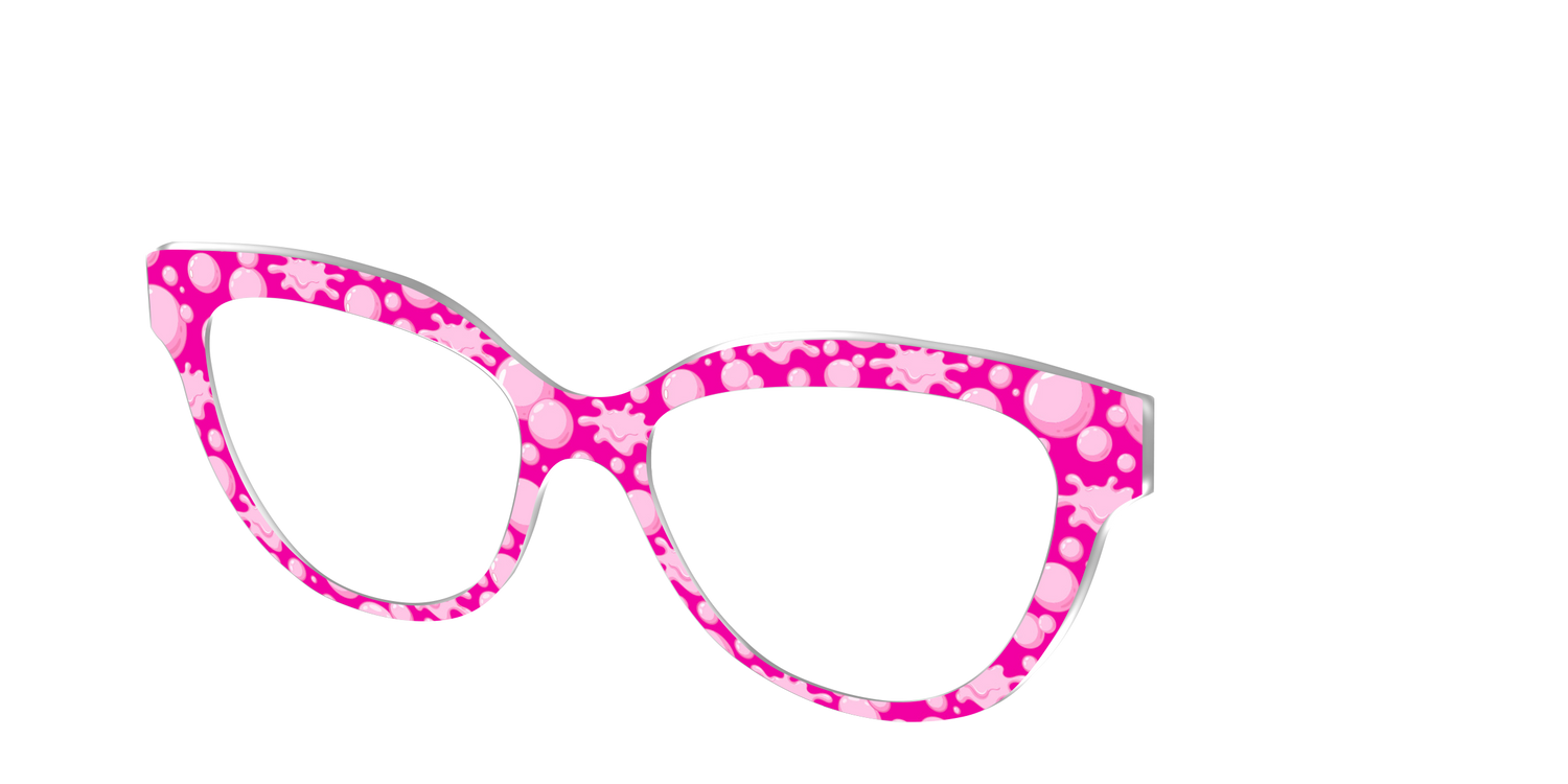 The Pink Pop Bubbles - Angle Top Image - Pair Eyewear