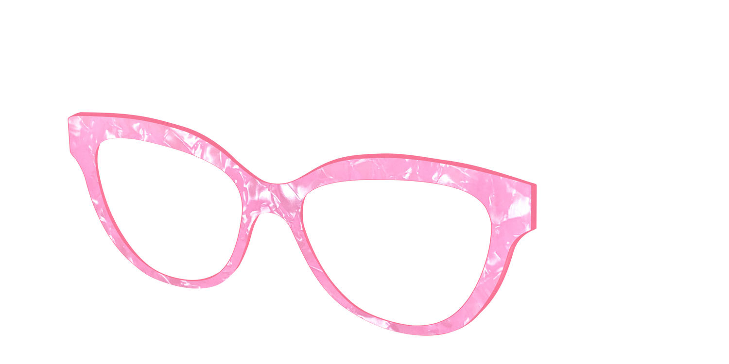 The Pink Tourmaline Pearl Marble - Angle Top Image - Pair Eyewear