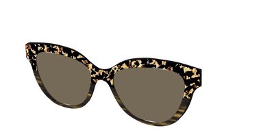 The Polarized Caramel Tortoise Horn Split Sun Top - Angle Top Thumbnail - Pair Eyewear