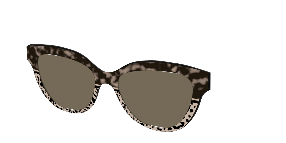 The Polarized Ink Blot Tortoise Split Sun Top - Angle Top Image - Pair Eyewear