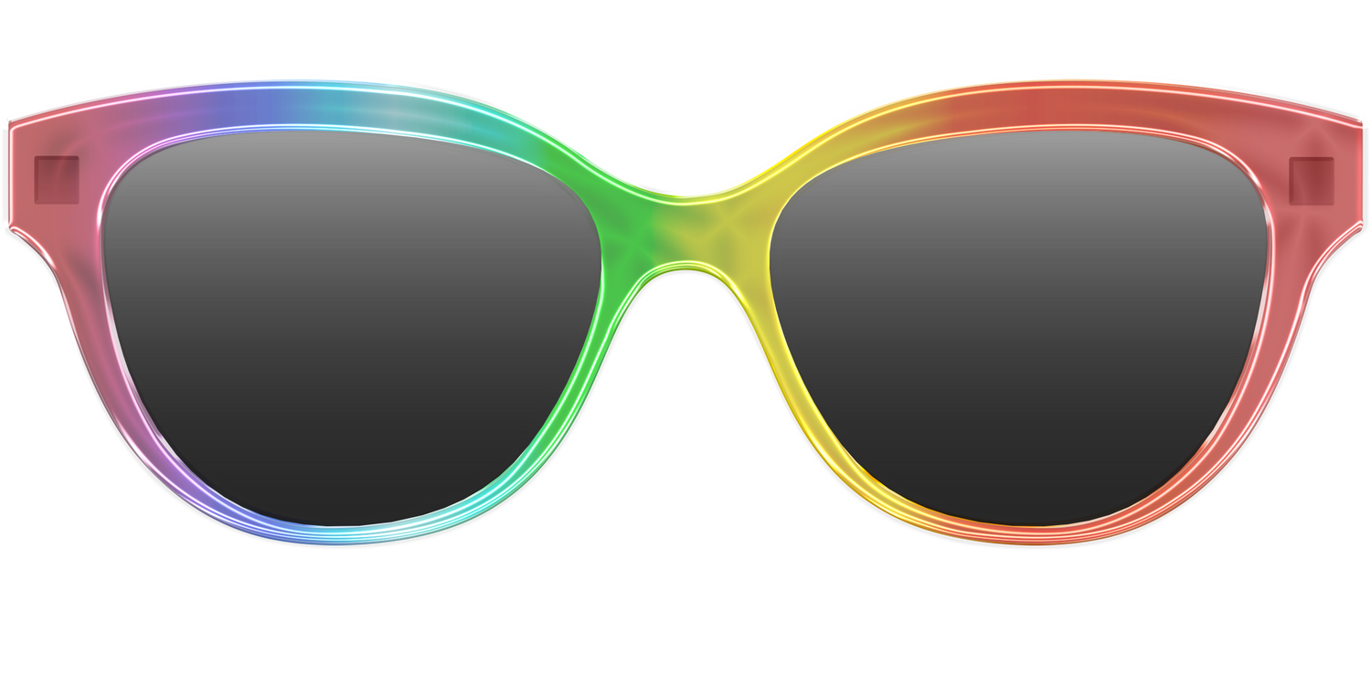 The Polarized Rainbow Gradient Sun Top - Front Top Image - Pair Eyewear
