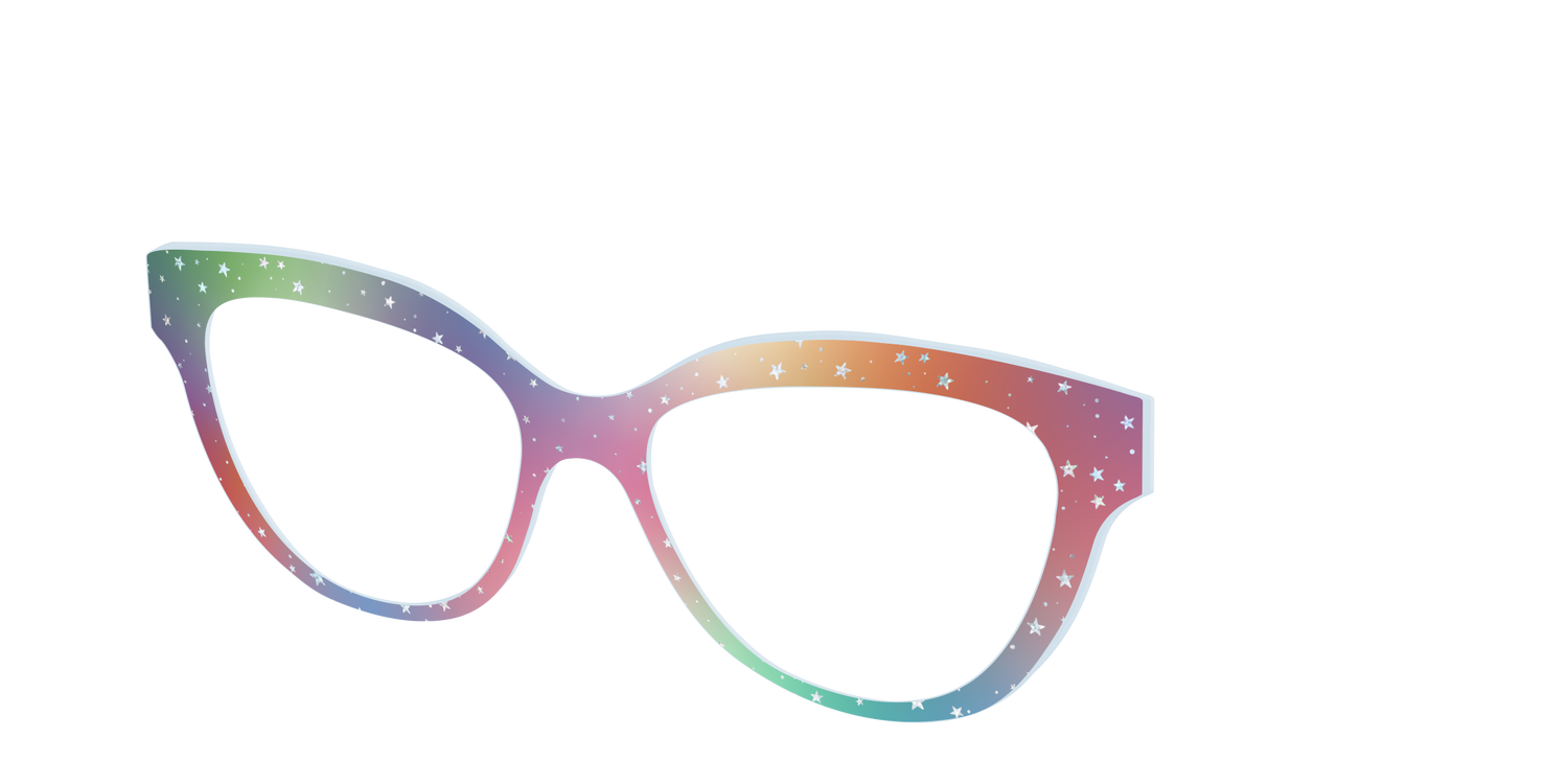 The Rainbow Holographic Celestial - Angle Top Image - Pair Eyewear