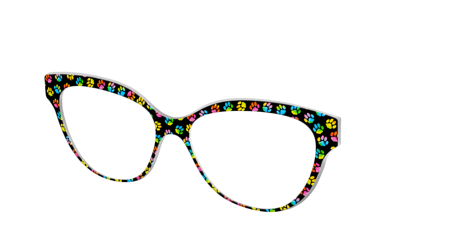 The Rainbow Paw Print - Angle Top Image - Pair Eyewear