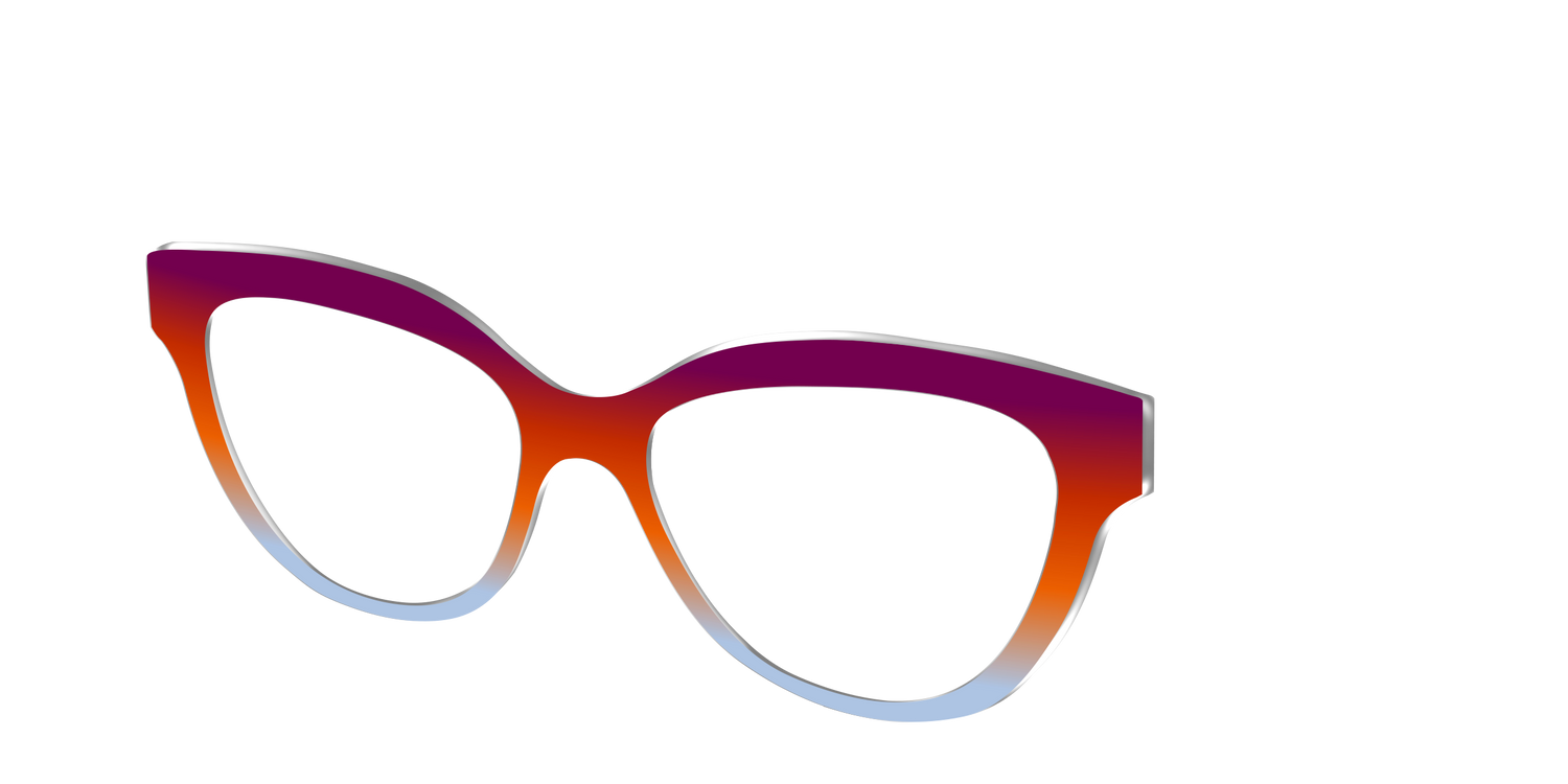 The Raspberry to Periwinkle Gradient - Angle Top Image - Pair Eyewear