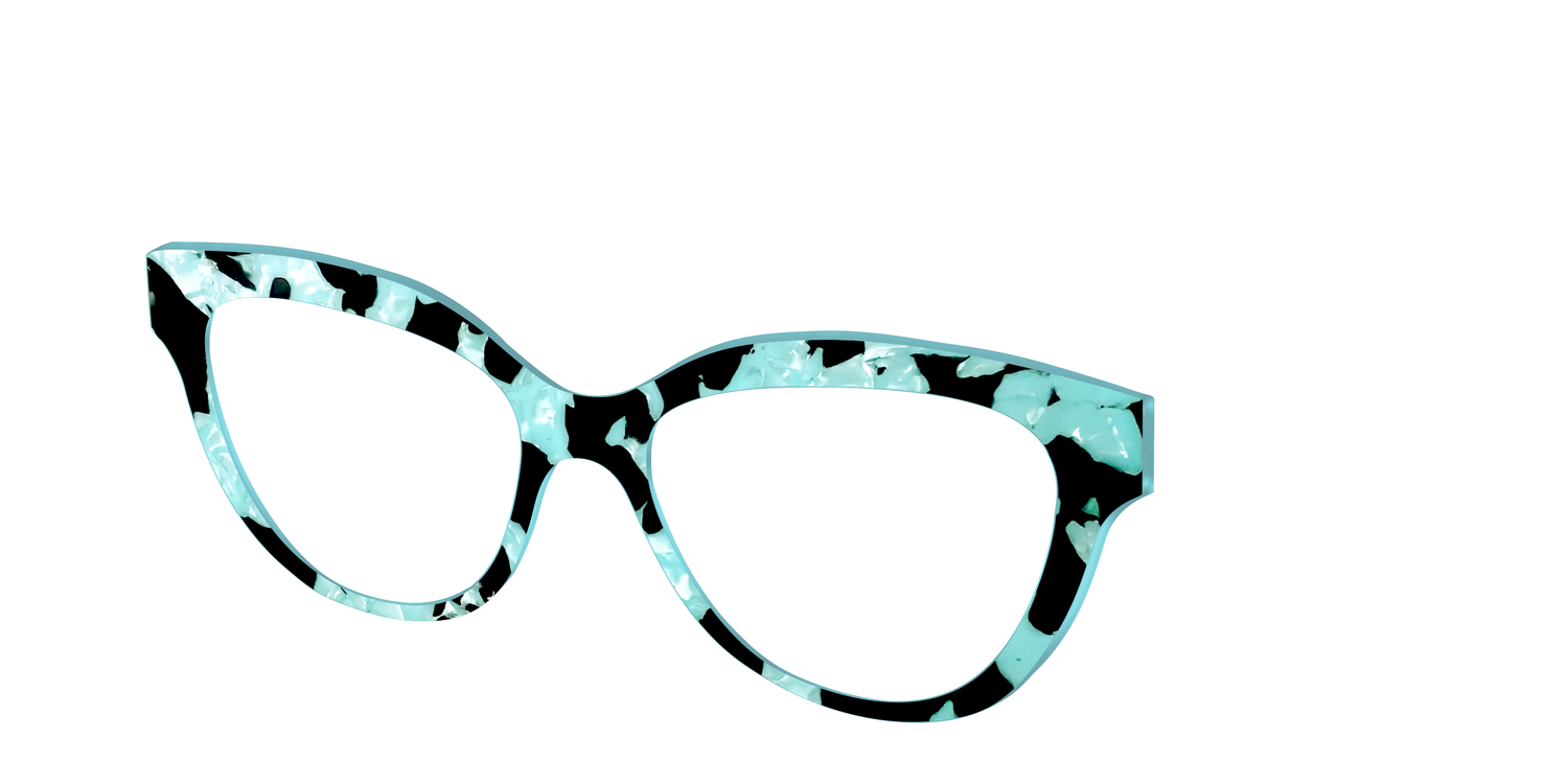 The Robin's Egg Pearl Tortoise - Angle Top Image - Pair Eyewear