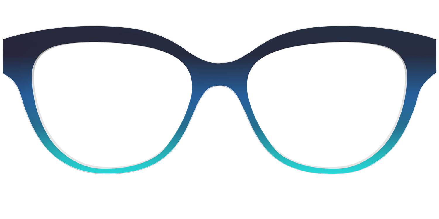 The Royal Blue to Seafoam Gradient - Front Top Image - Pair Eyewear
