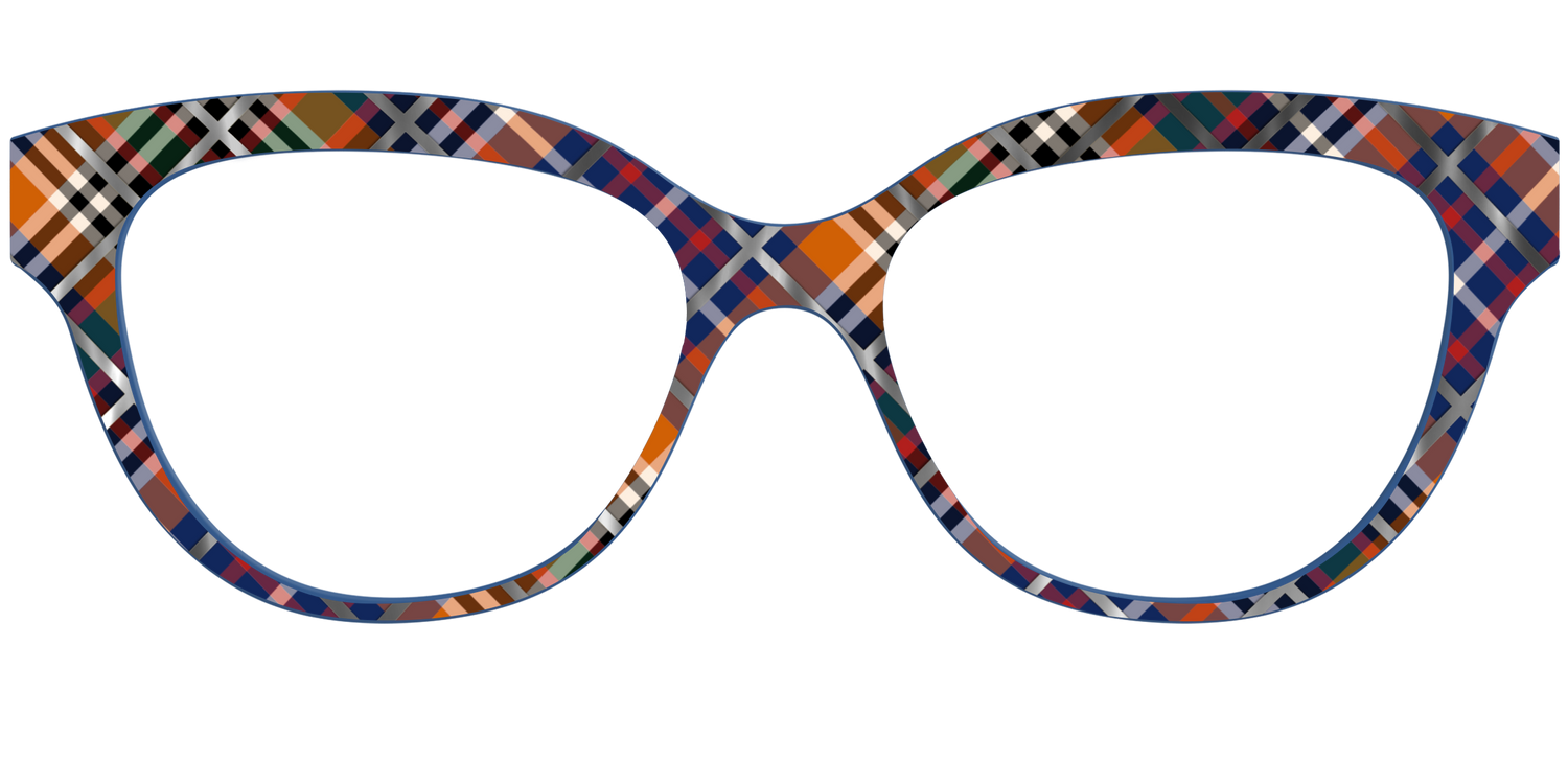 The Scholastic Plaid with Foil - Front Top Image - Pair Eyewear