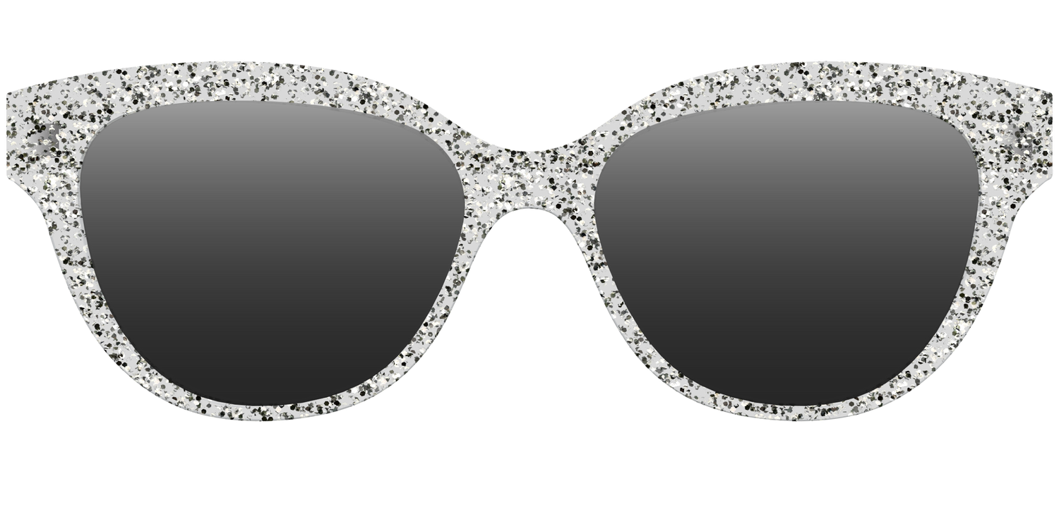 The Polarized Silver Sparkle Sun Top - Front Top Image - Pair Eyewear