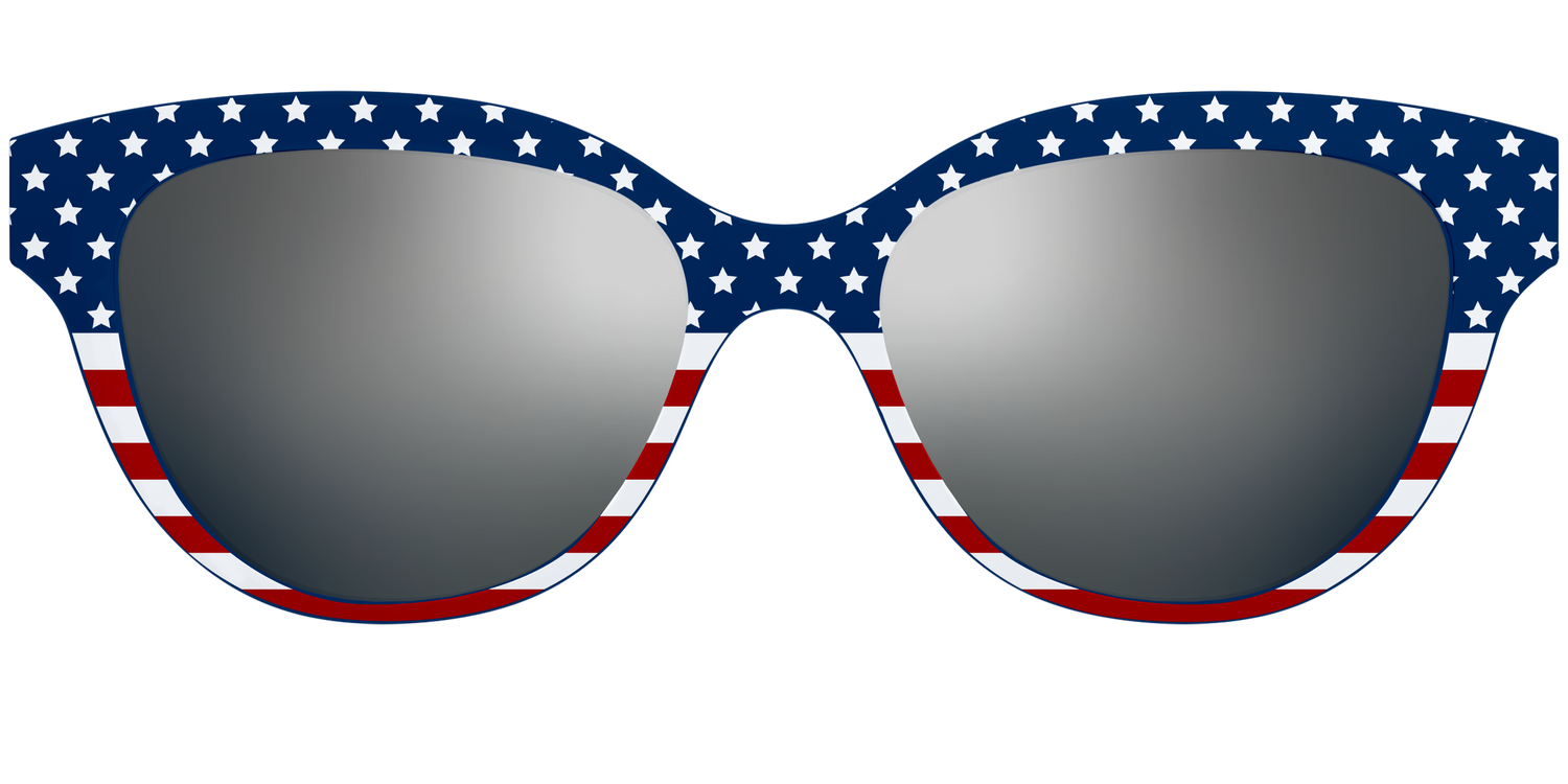 The Polarized Stars & Stripes Sun Top - Front Top Image - Pair Eyewear