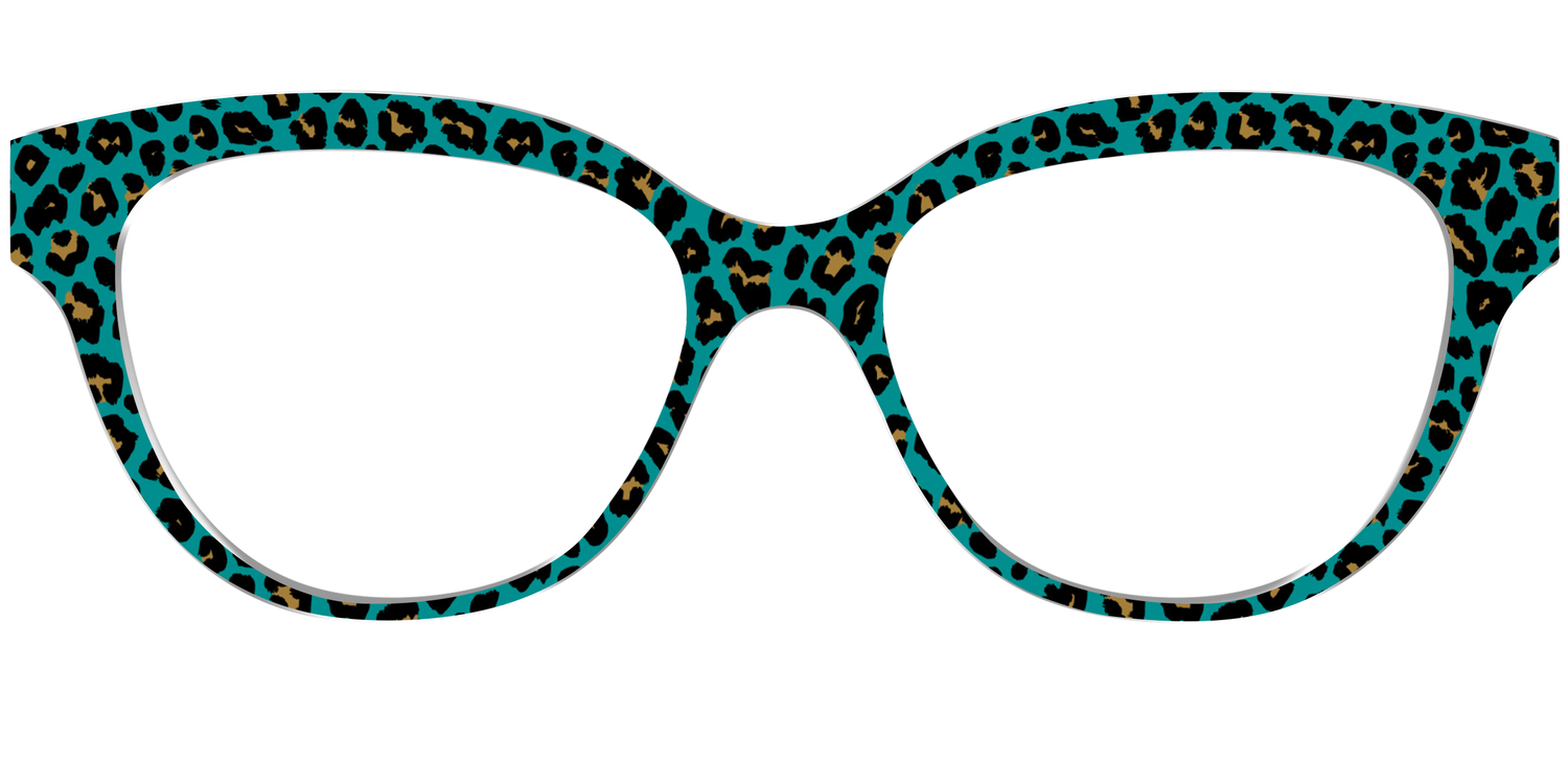 The Teal Leopard - Front Top Image - Pair Eyewear