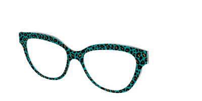 The Teal Leopard - Angle Top Thumbnail - Pair Eyewear