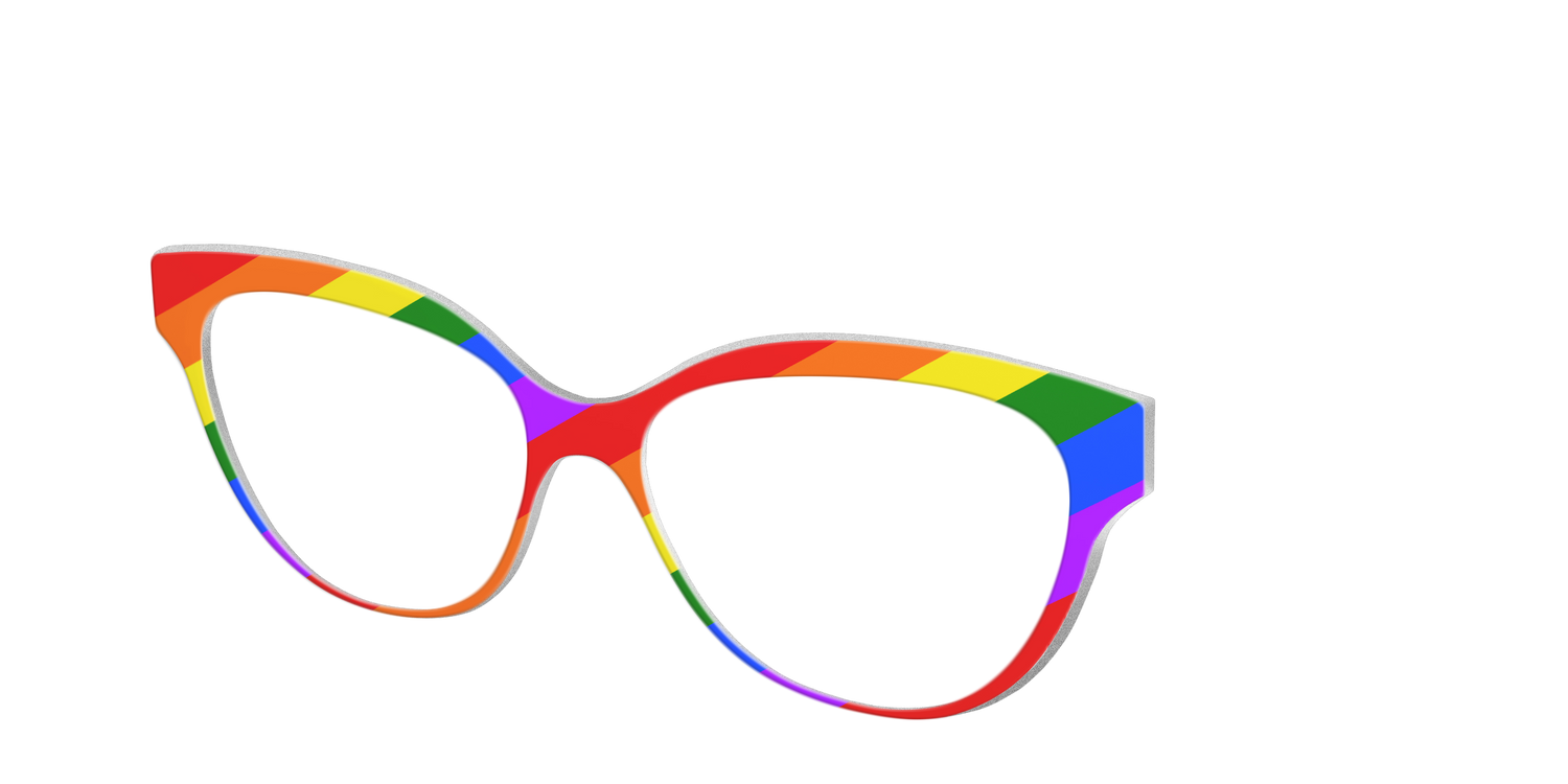 The Traditional Pride Flag - Angle Top Image - Pair Eyewear