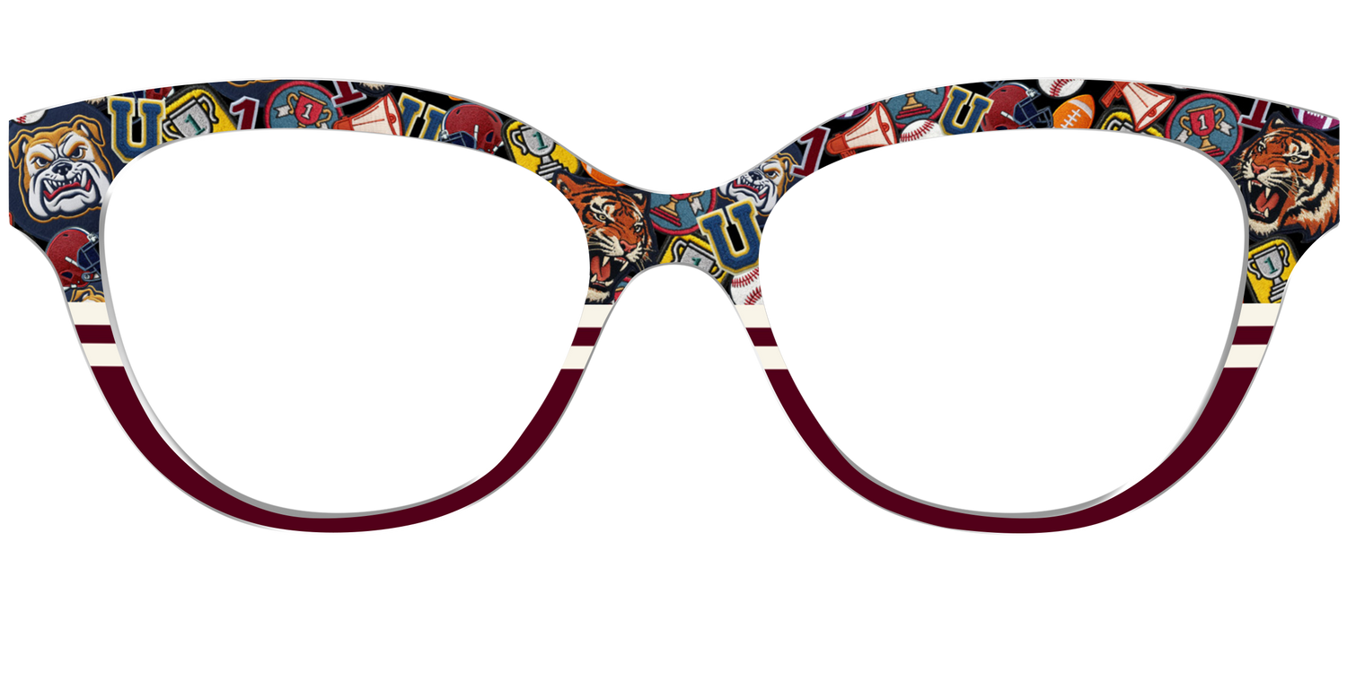 The Varsity Patches Split - Front Top Image - Pair Eyewear