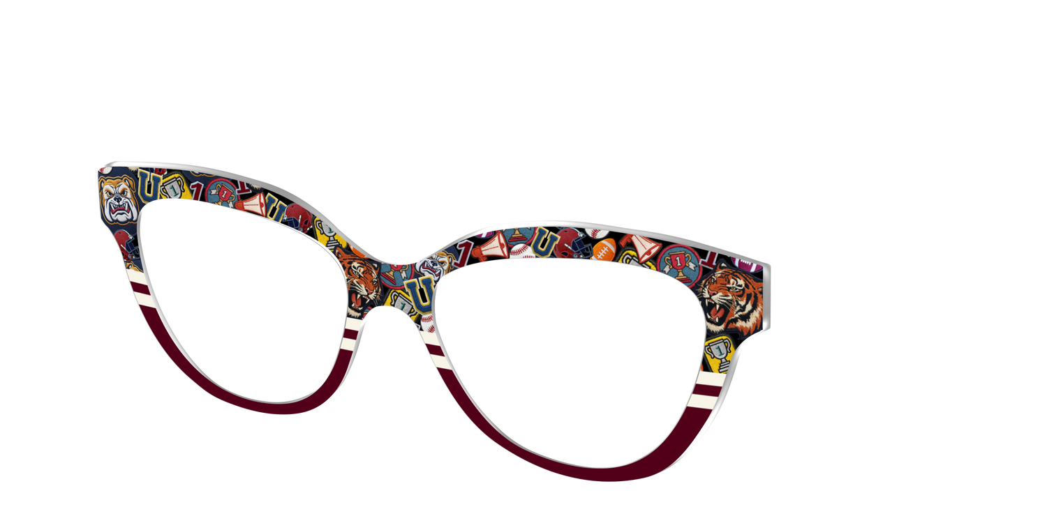The Varsity Patches Split - Angle Top Image - Pair Eyewear