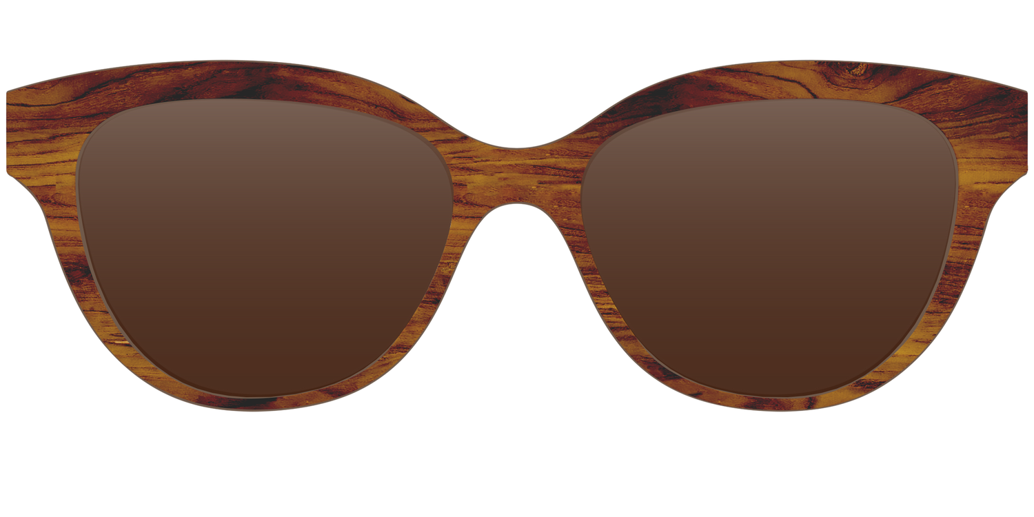 The Polarized Woodgrain Sun Top - Front Top Image - Pair Eyewear