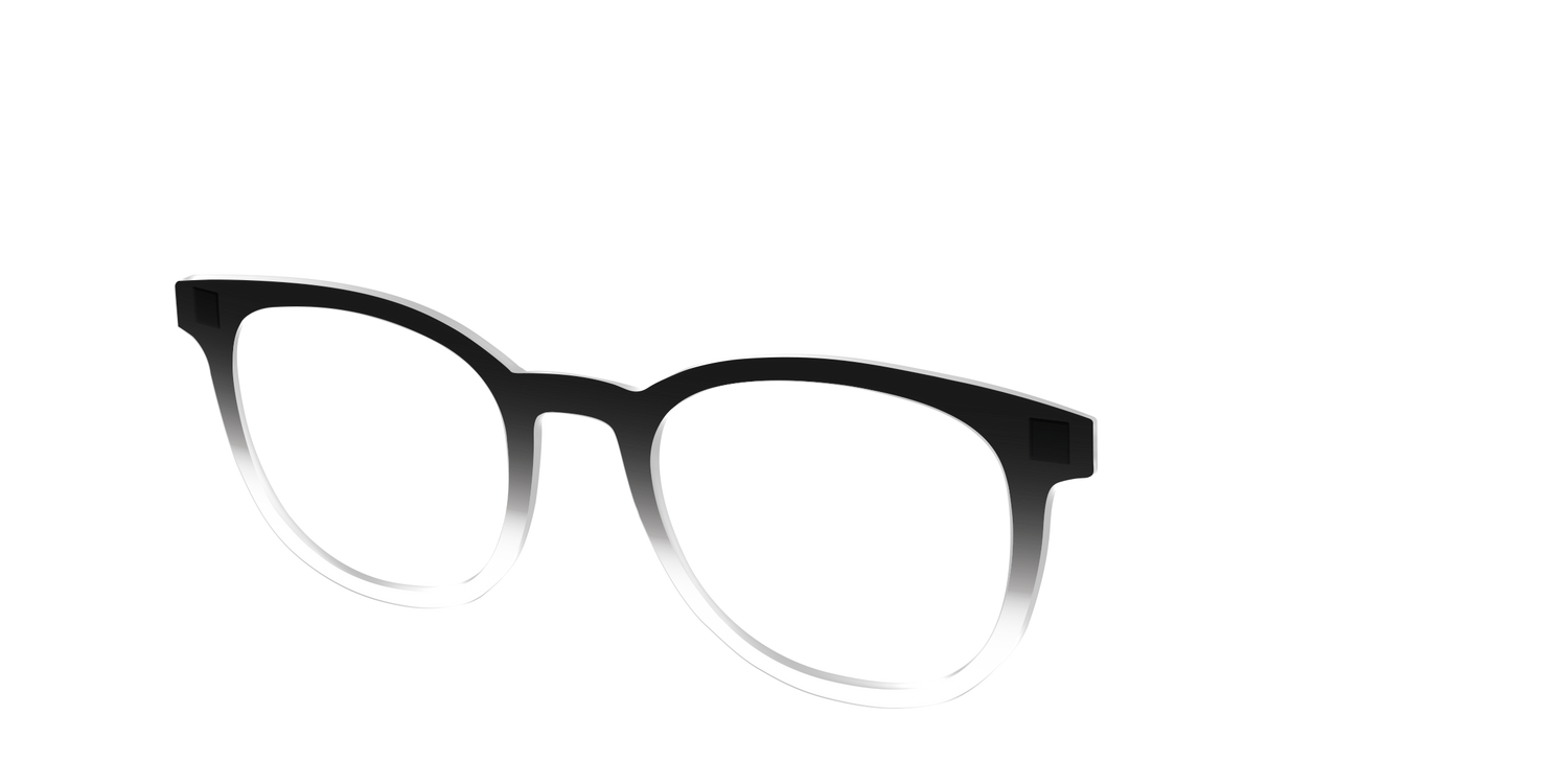 The Black Gradient Crystal - Angle Top Image - Pair Eyewear