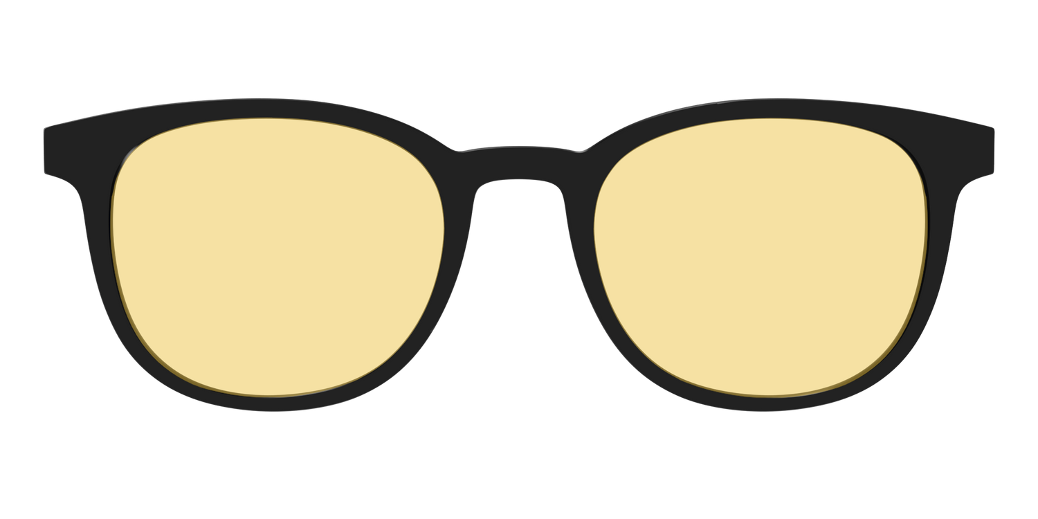 The Black With Citrine Yellow Lens - Front Top Image - Pair Eyewear