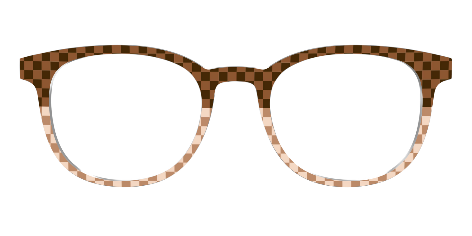 The Cappuccino Check Split - Front Top Image - Pair Eyewear