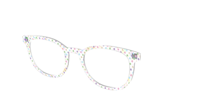 The Egg Polka Dot with Gold Foil Crystal - Angle Top Thumbnail - Pair Eyewear