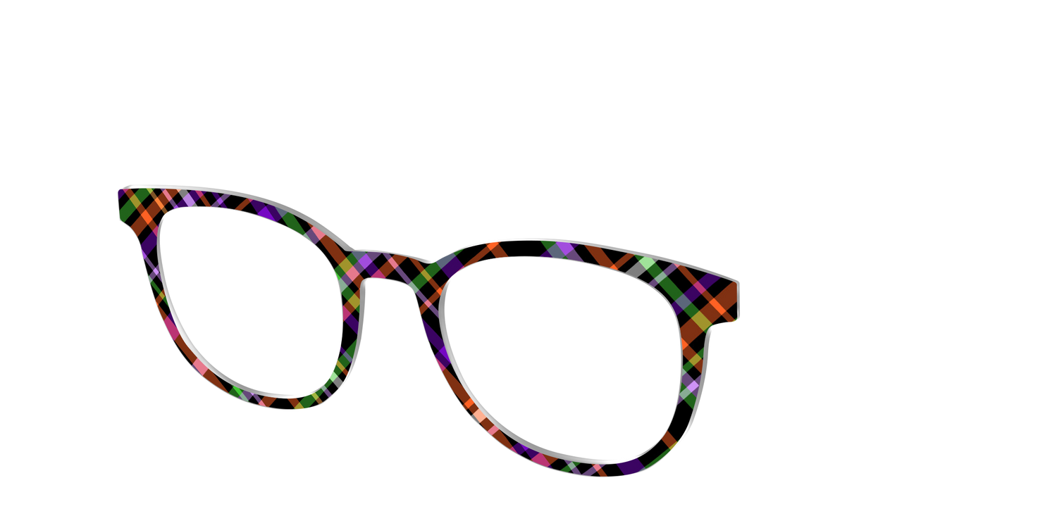 The Hexed Plaid - Angle Top Image - Pair Eyewear