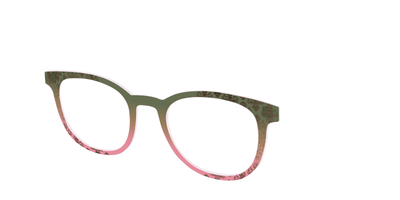 The Olive to Rose Trellis with Champagne Foil - Angle Top Thumbnail - Pair Eyewear