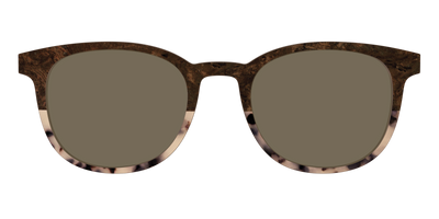 The Polarized Dark Oak Tortoise Split Sun Top - Front Top Thumbnail - Pair Eyewear