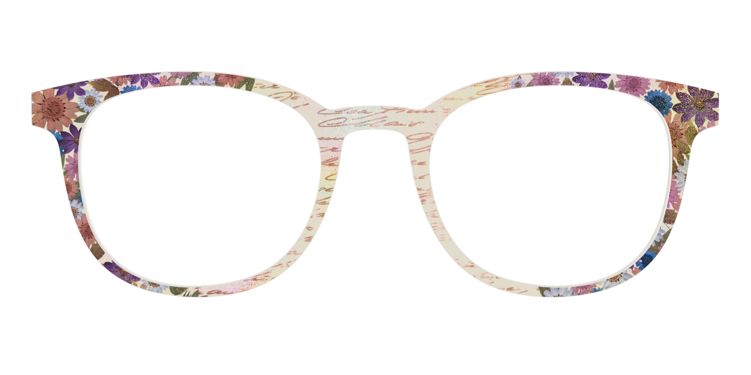 The Pressed Flowers with Foil Crystal - Front Top Image - Pair Eyewear