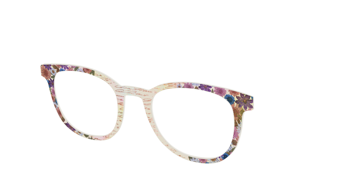 The Pressed Flowers with Foil Crystal - Angle Top Image - Pair Eyewear