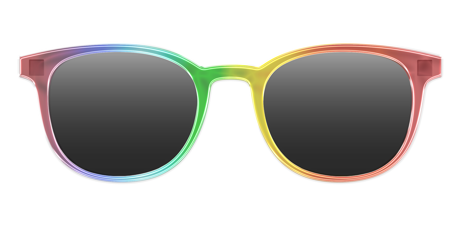 The Polarized Rainbow Gradient Sun Top - Front Top Image - Pair Eyewear
