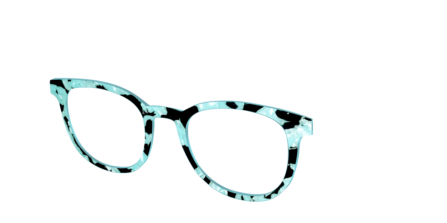 The Robin's Egg Pearl Tortoise - Angle Top Image - Pair Eyewear