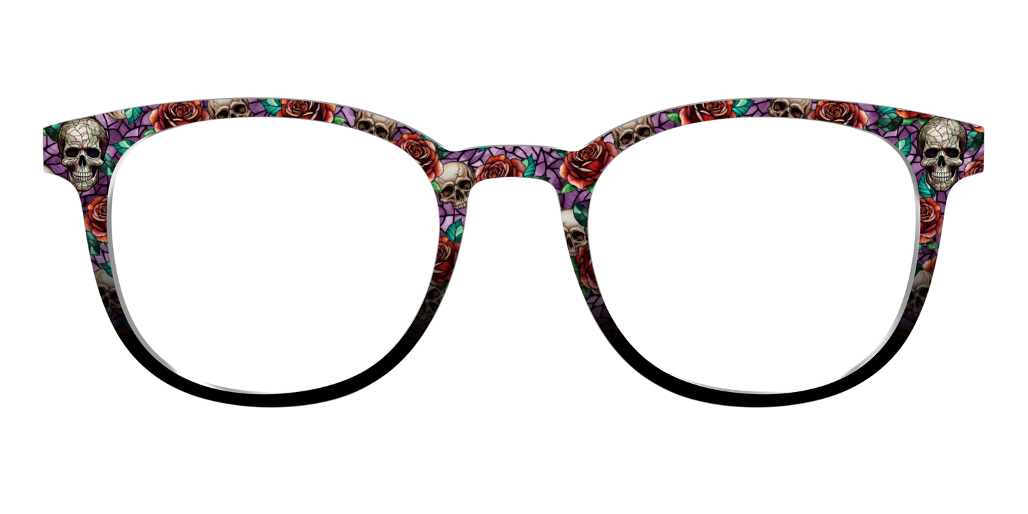 The Skull & Thorn Stained Glass - Front Top Image - Pair Eyewear