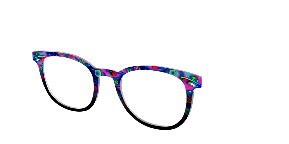 The Space Invasion Marble - Angle Top Image - Pair Eyewear