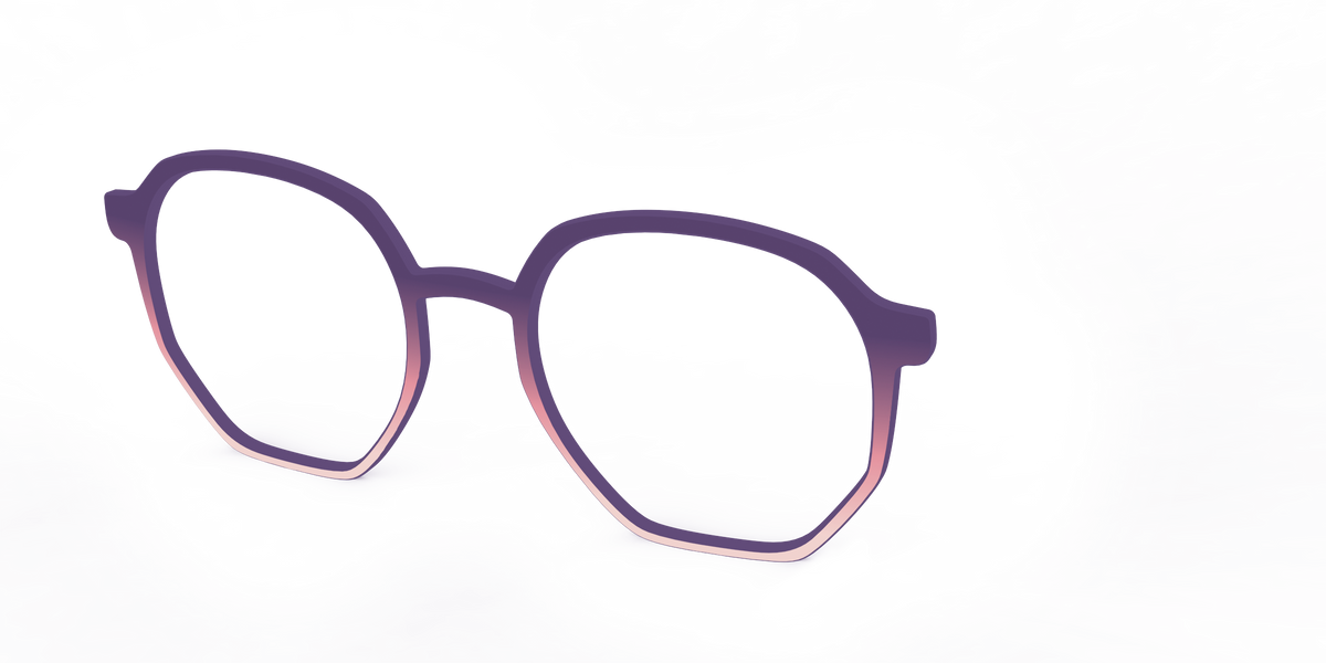 The Acai to Blush Gradient - Angle Top Image - Pair Eyewear