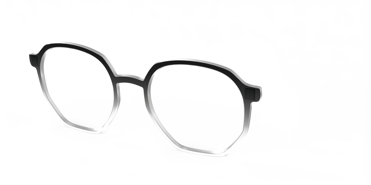 The Black Gradient Crystal - Angle Top Image - Pair Eyewear