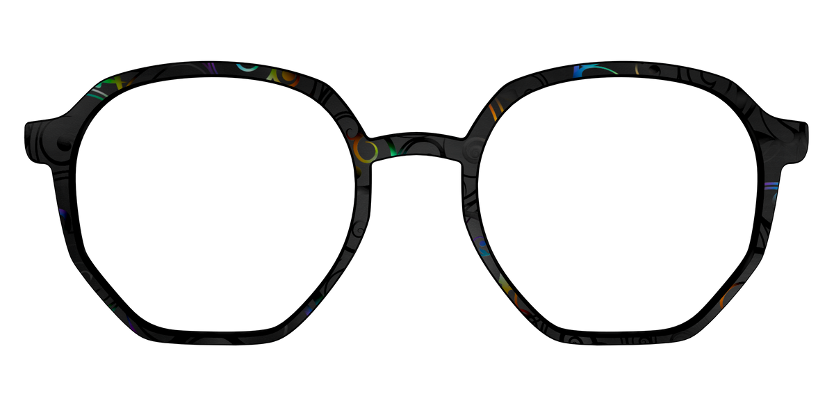 The Black Holographic Scrolls - Front Top Image - Pair Eyewear