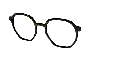 The Black Holographic Scrolls - Angle Top Thumbnail - Pair Eyewear