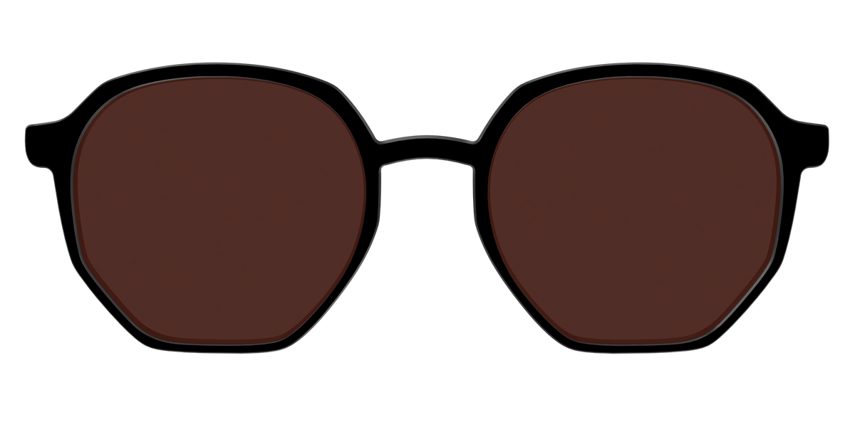 The Black with Brown Golf lens - Front Top Image - Pair Eyewear