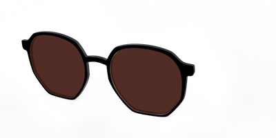 The Black with Brown Golf lens - Angle Top Thumbnail - Pair Eyewear