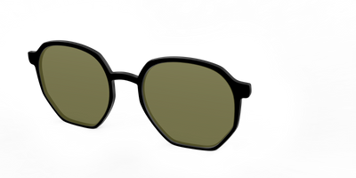 The Black with Green Racquet Sport lens - Angle Top Thumbnail - Pair Eyewear