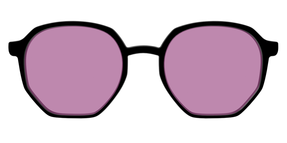The Black with Pink Racquet Sport lens - Front Top Image - Pair Eyewear